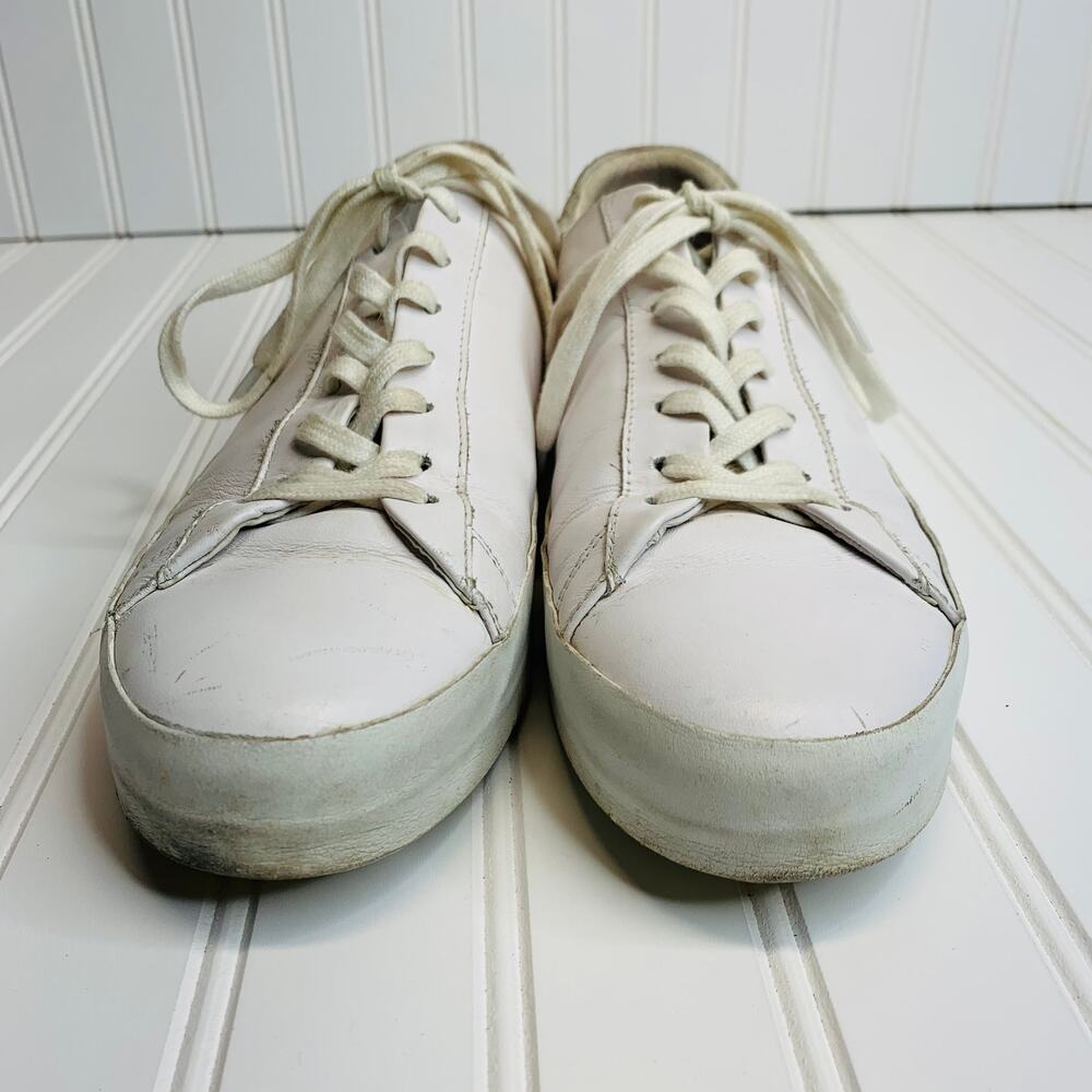 Allsaints All White Sneakers Mens Sz 8 Leather